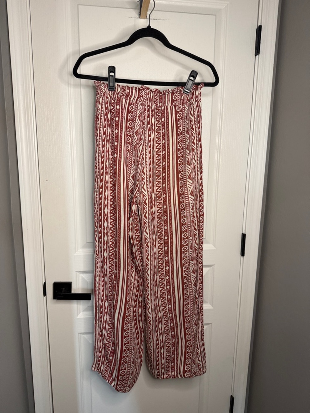 Hayden Rust & White Aztec Wide-Leg Palazzo Pants - Picture 6 of 7
